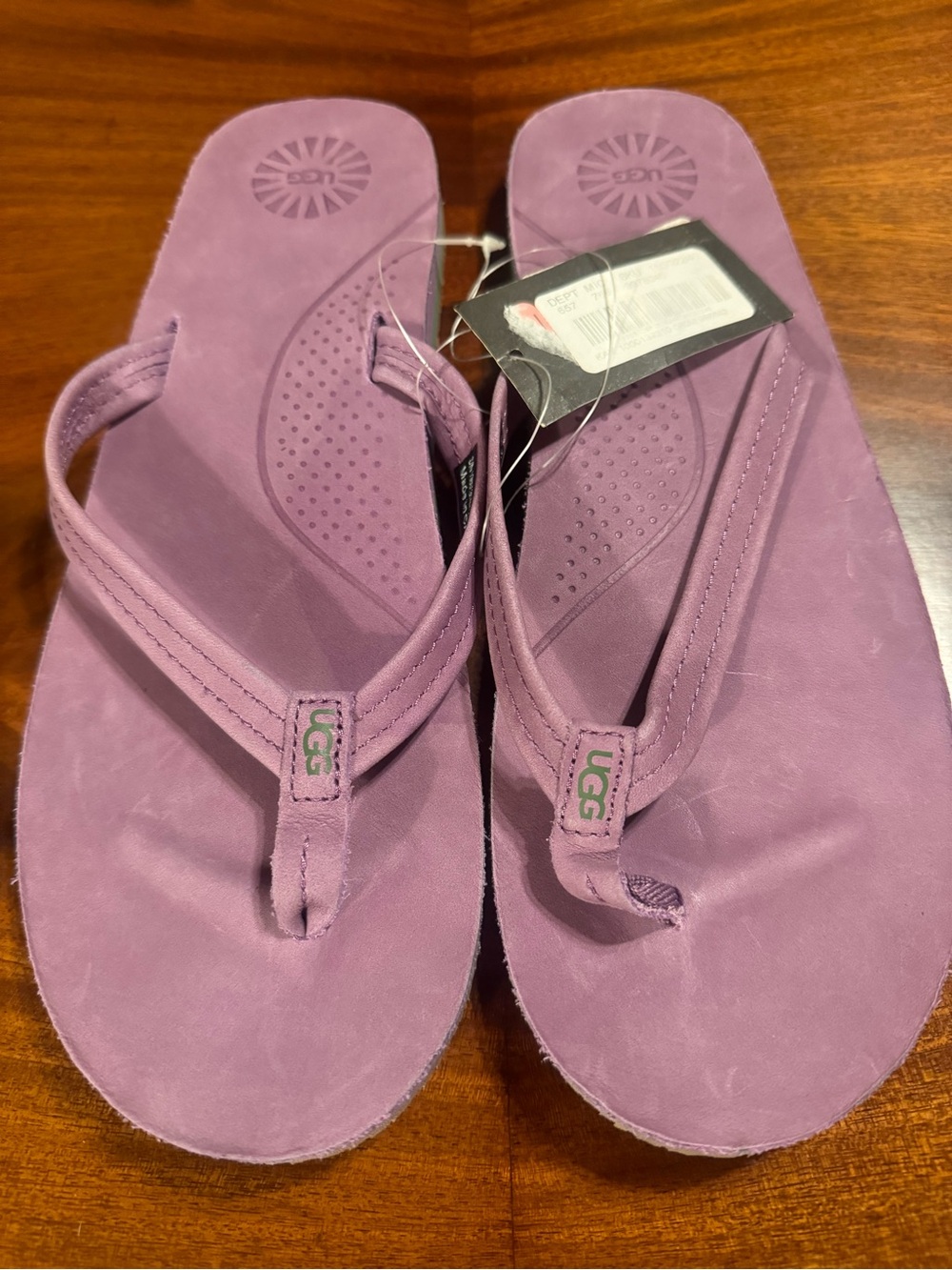 UGG Women's Lavender Suede Thong Sandals